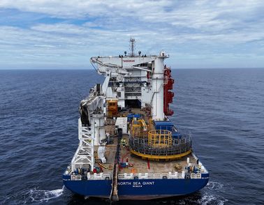 Image of cable laying vessel during Beatrice repair
